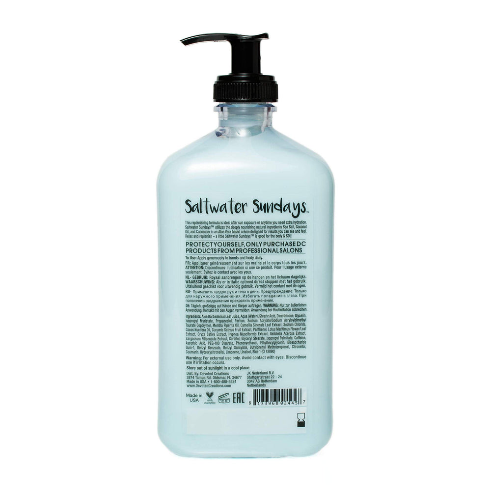 Devoted Creations Saltwater Sundays, ingredients menthe the-vert coco sel marins, soin doux pour peau sensible.