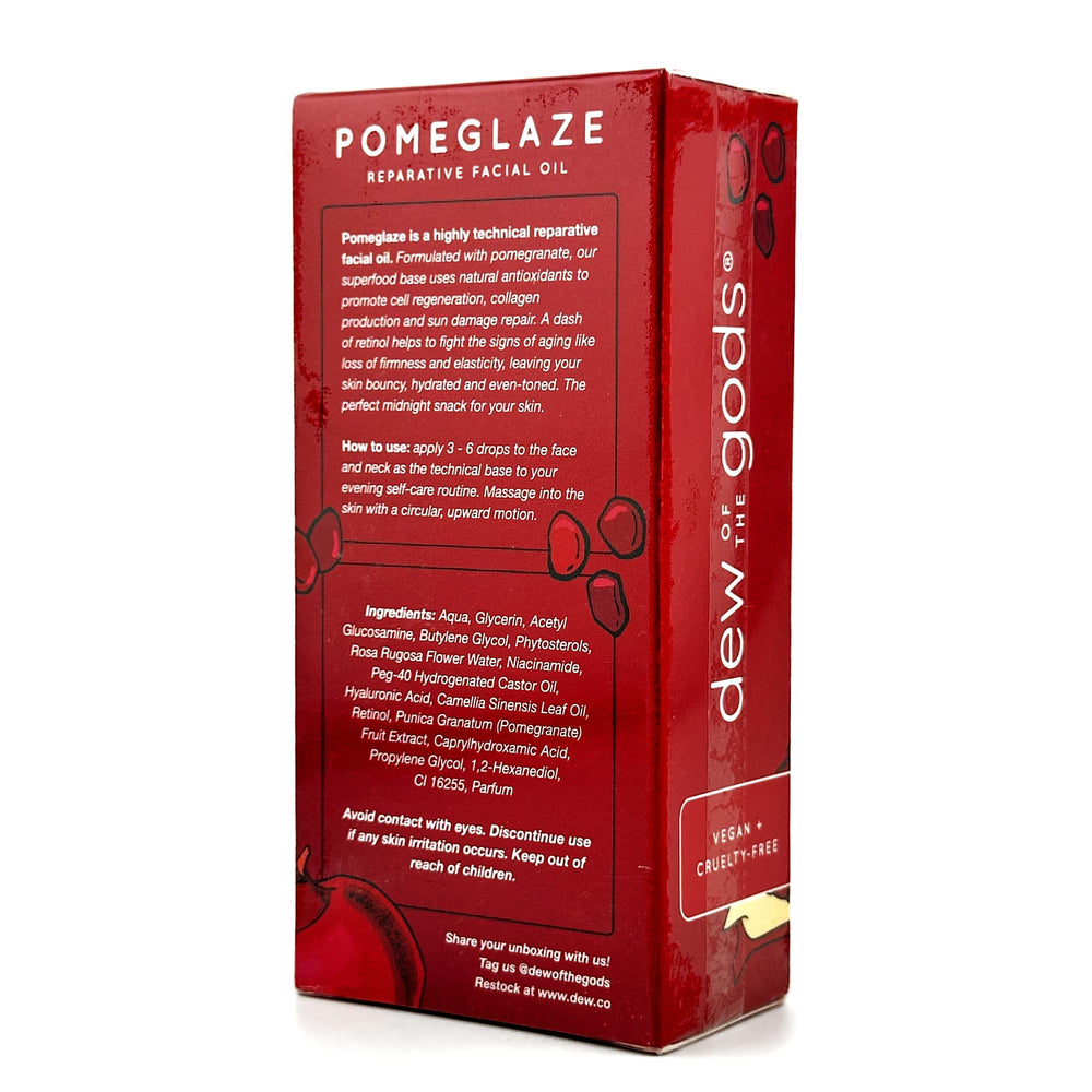 Dew Of The Gods Pomeglaze – application nocturne pour réveiller une peau repulpée et hydratée.