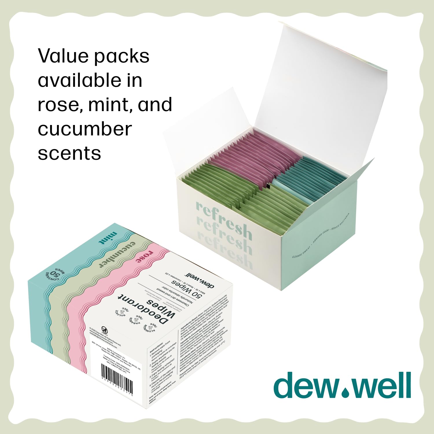 Format compact Dew Well facilitant le rangement.