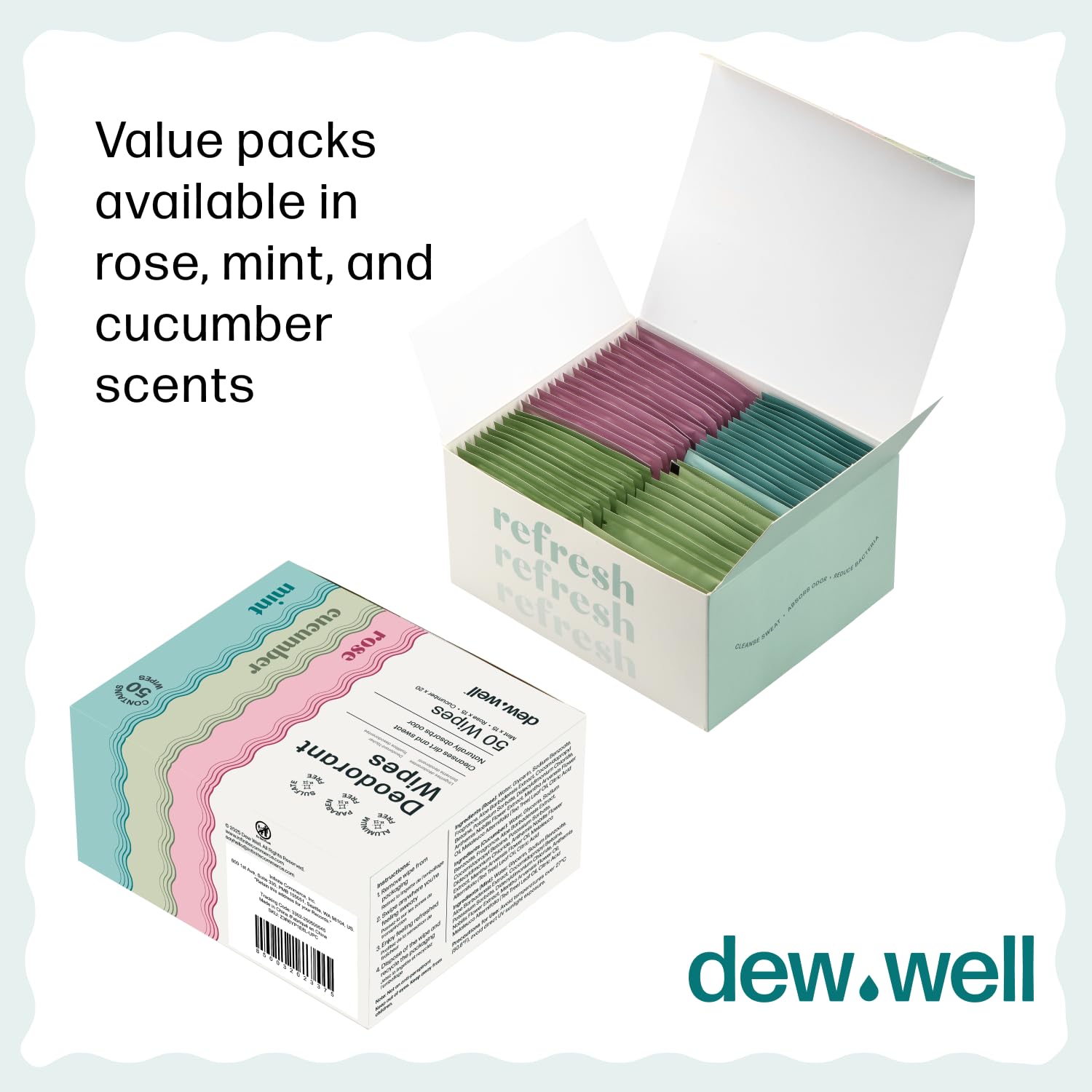 Parfum concombre Dew Well, idéal après l'entraînement.