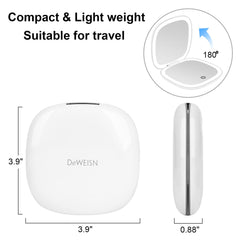 Miroir double-face deweisn avec 1x et 10x, parfait pour les détails précis.