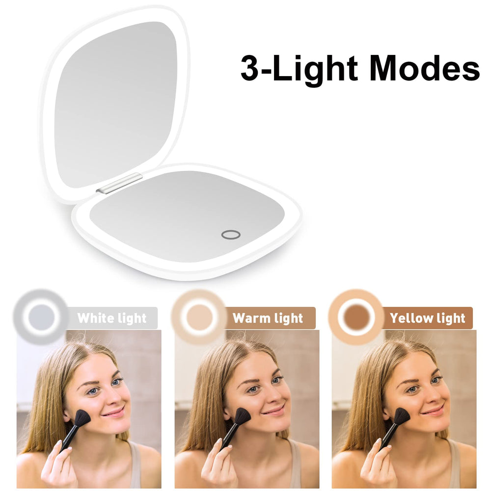 Miroir deweisn rechargeable par USB, pratique lors des déplacements.