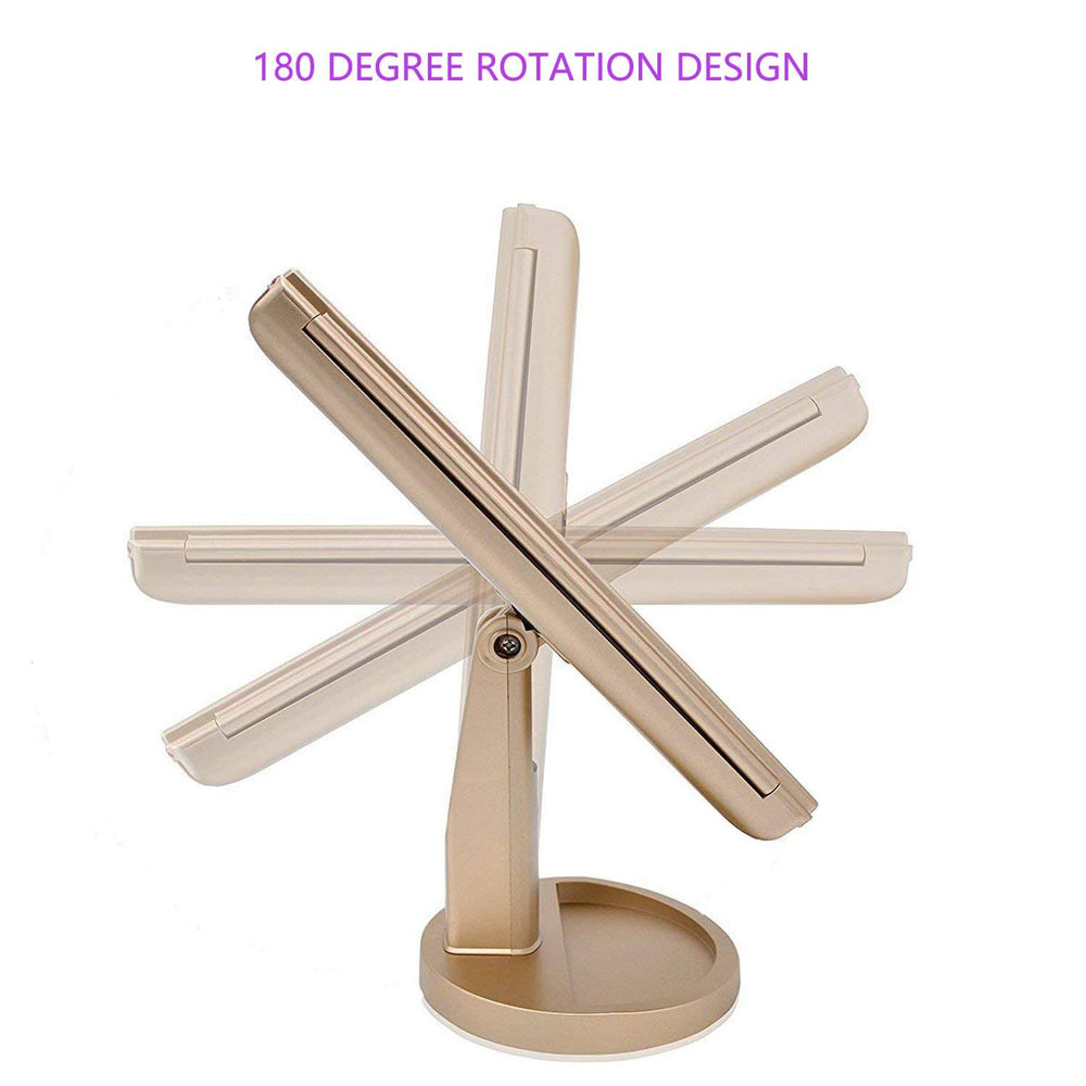 Miroir Deweisn tri-fold base intégrée pour bijoux et cosmétiques.