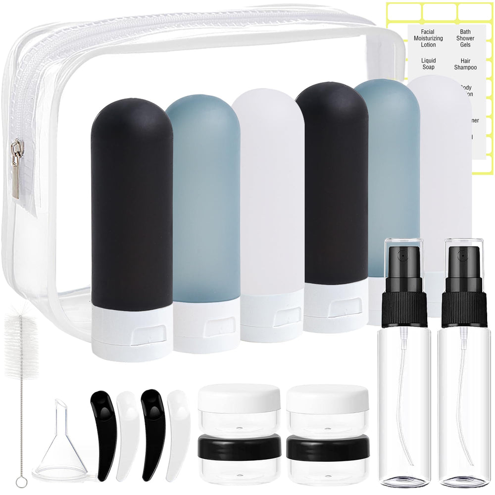 DEWSENSI bouteilles voyage 60ml : étanches et pratiques pour shampooing.