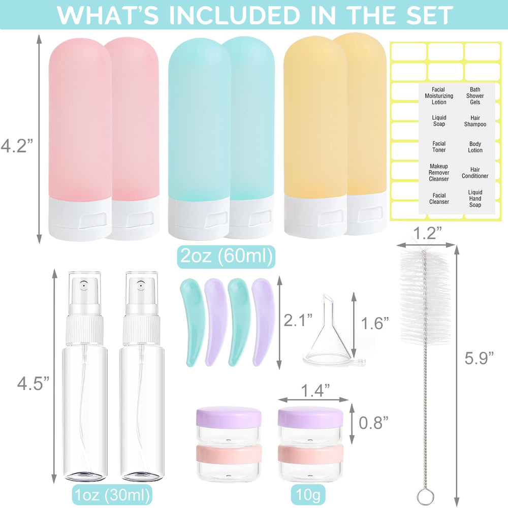 DEWSENSI pots voyage 10ml, petits pots sûrs pour crèmes et démaquillants.