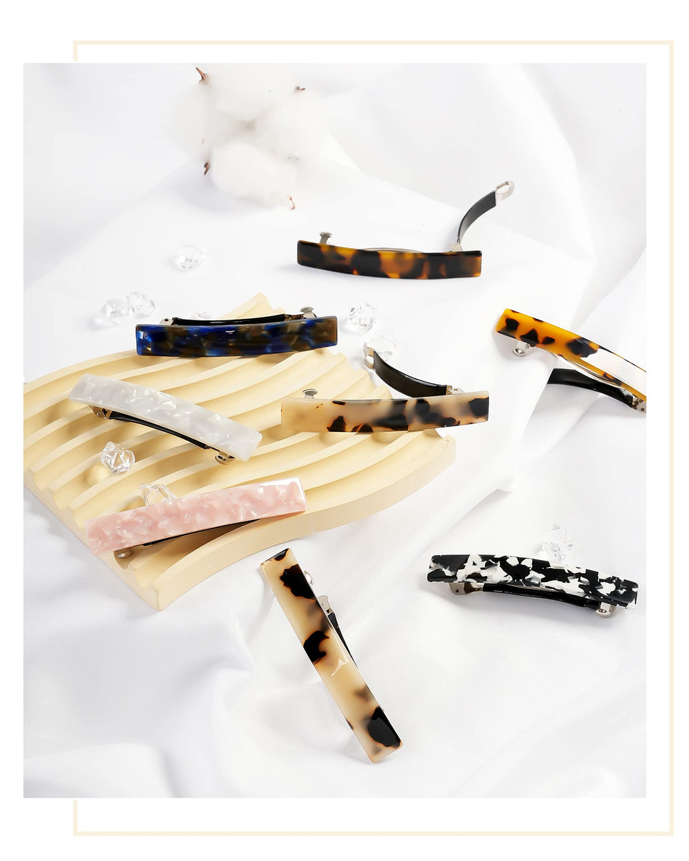 Barrettes DF DUALFERV ensemble 8 pièces tortue polyvalentes.