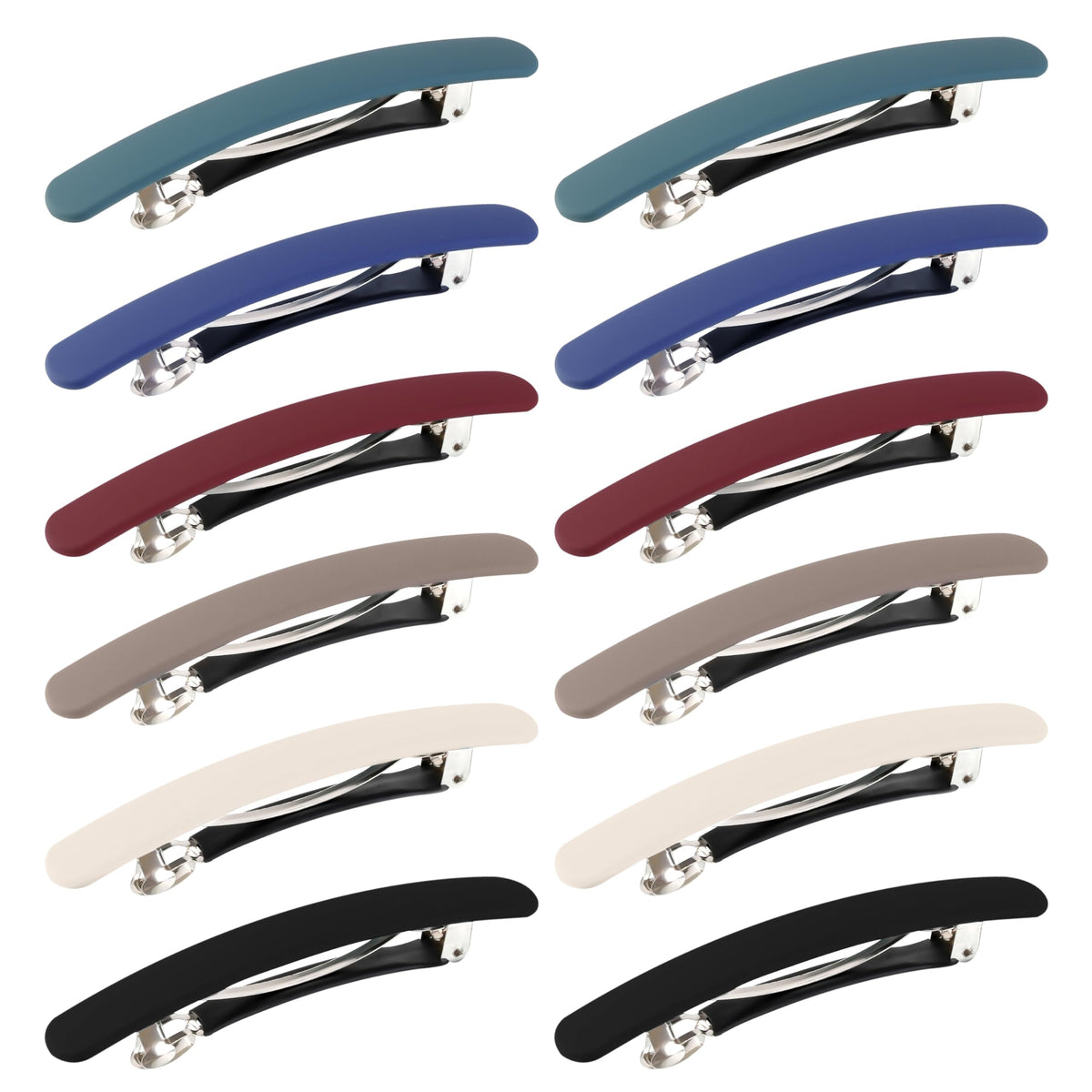 Pinces cheveux DF DUALFERV, ensemble de 12 pièces, tenue fiable pour coiffures variées.