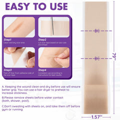Bande silicone cicatrice DFK hypoallergenique, sûre pour enfants et adultes.