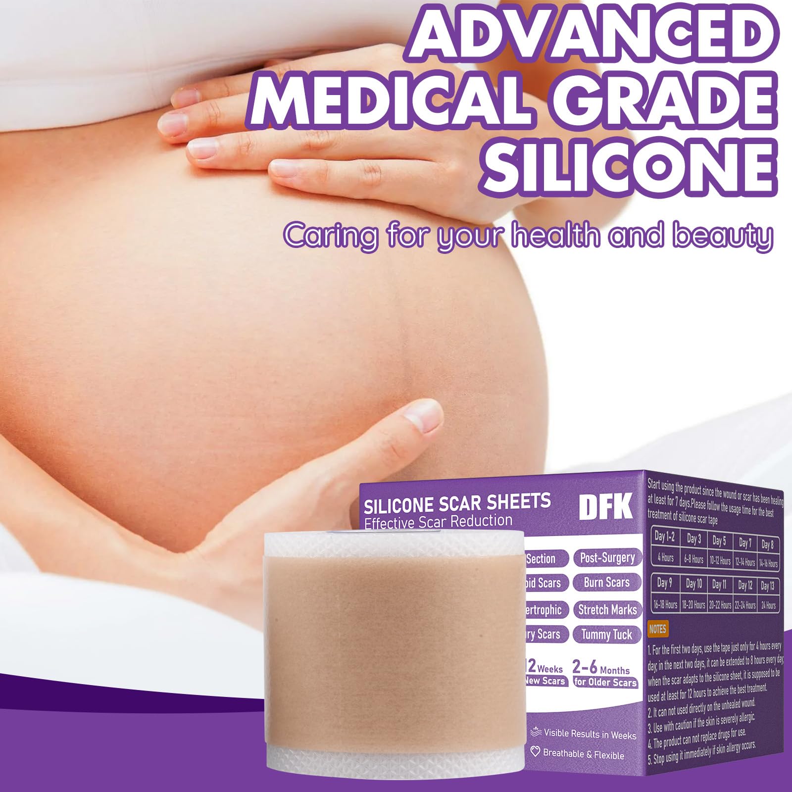 DFK traitement cicatrice post-chirurgie : appliquer après cicatrisation complète pour une option non invasive.