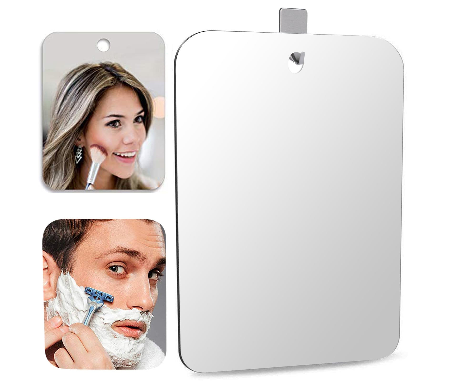 Le miroir DFLLLO anti-buée grand offre un reflet net.