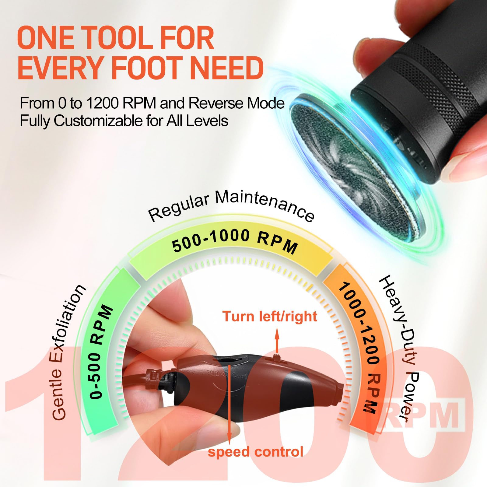 Vitesse réglable jusqu à 1200 rpm pour un travail précis.
