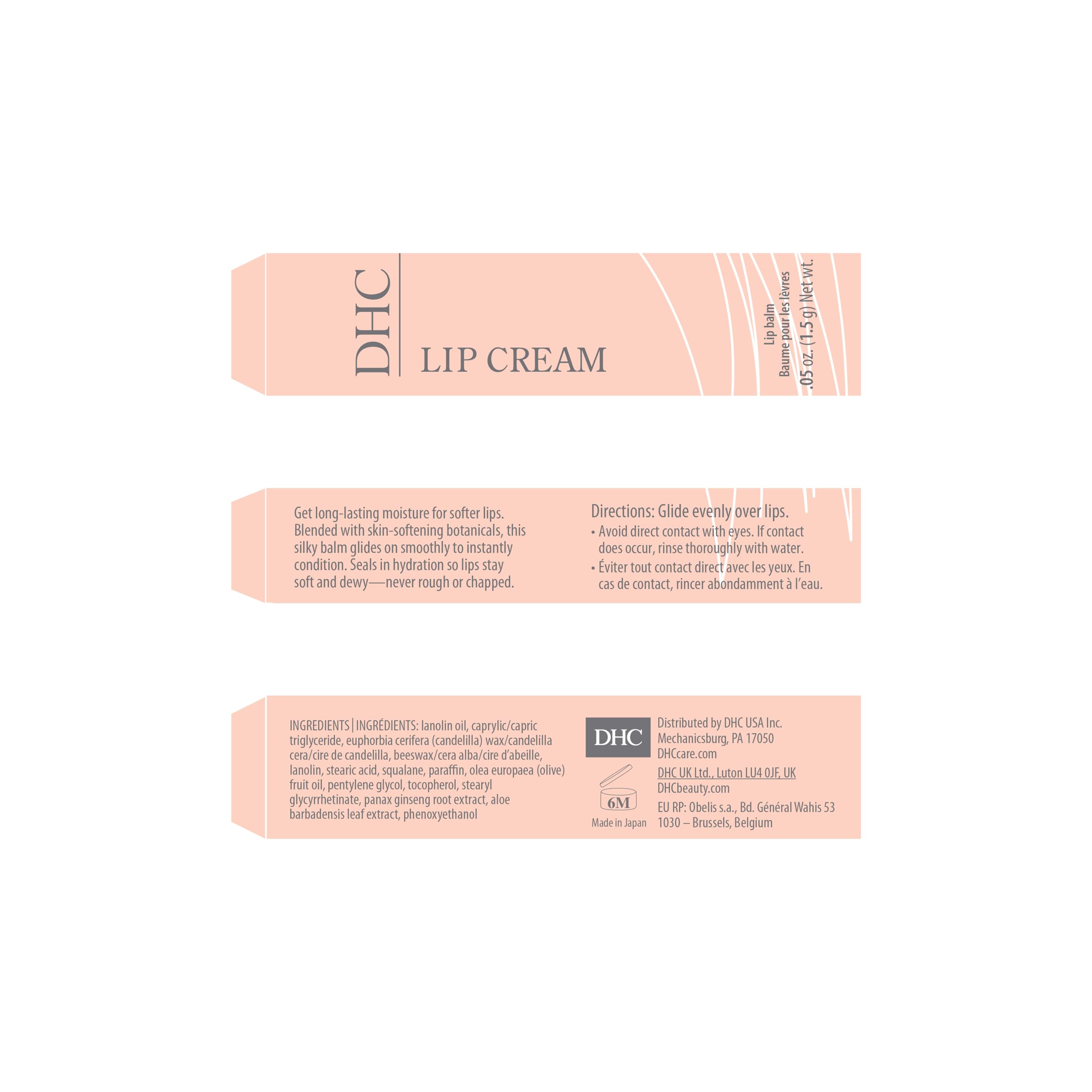DHC coffret duo, emballage pratique réunissant nettoyant et crème lèvres.