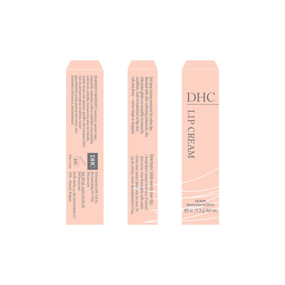 DHC Crème Lèvres appliquée au-dessus d’un rouge à lèvres