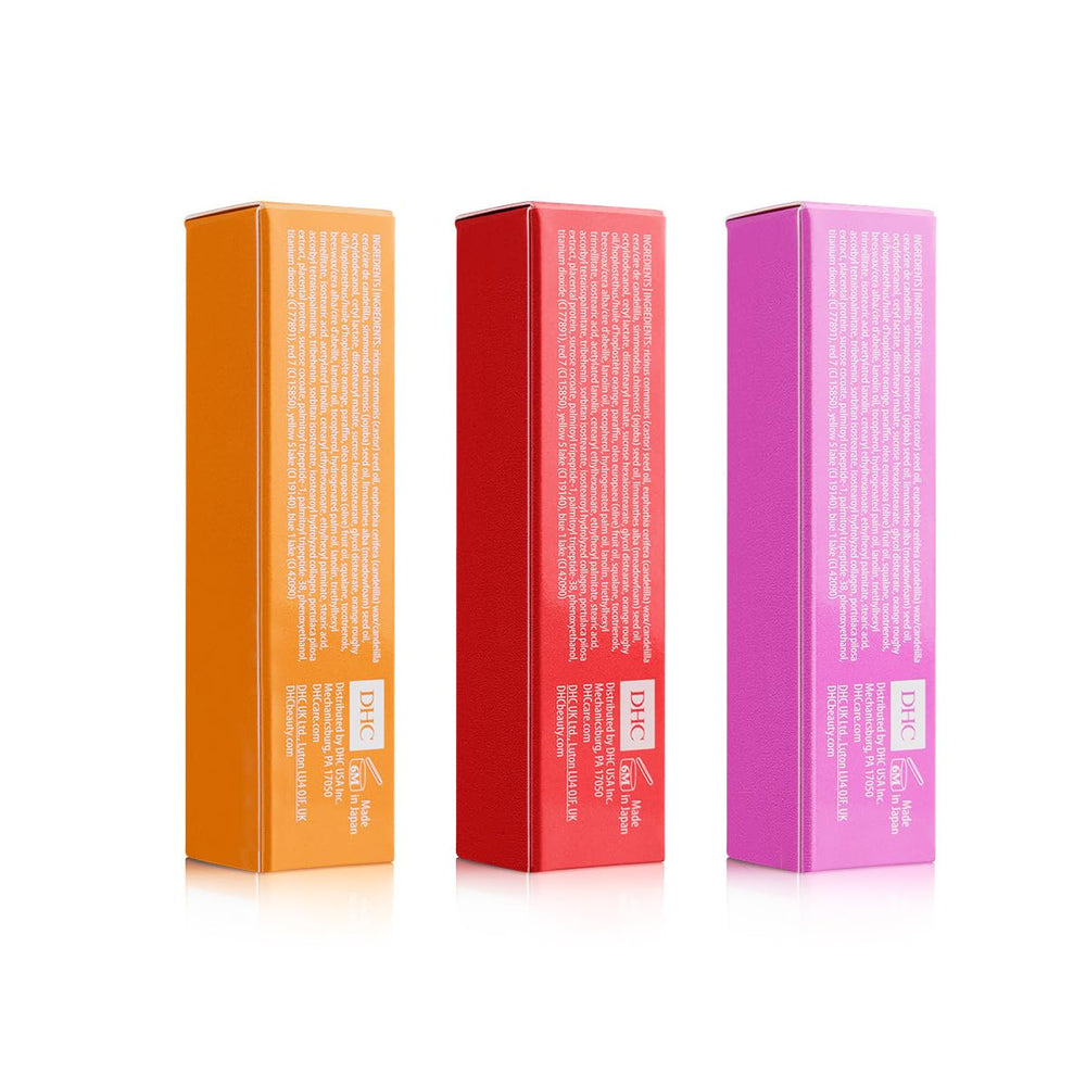 DHC Creme Levres Coloree rouge elegant, teinte vive et nourrissante.