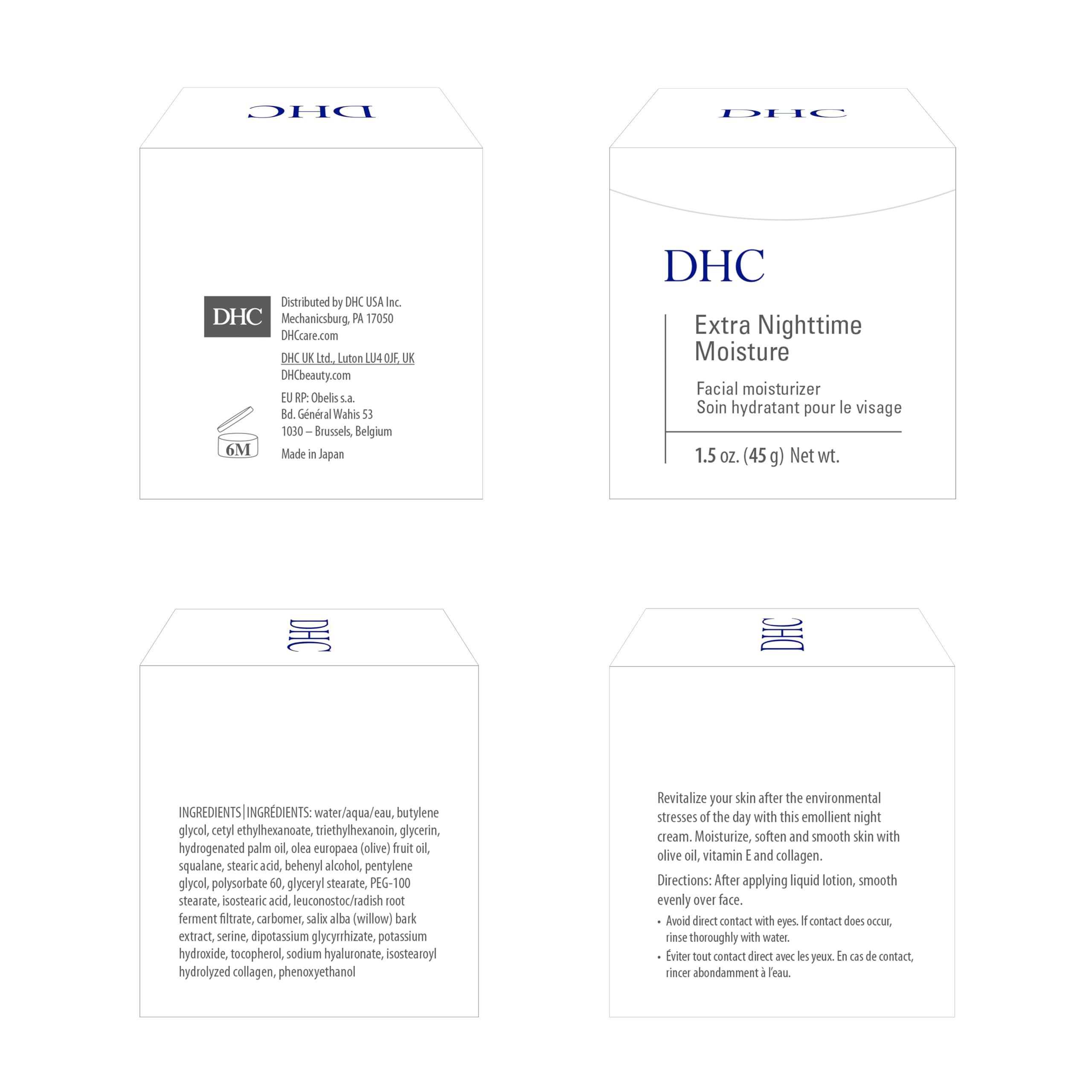 DHC Hydratant Nocturne Extra — huile d'olive, nourrissant