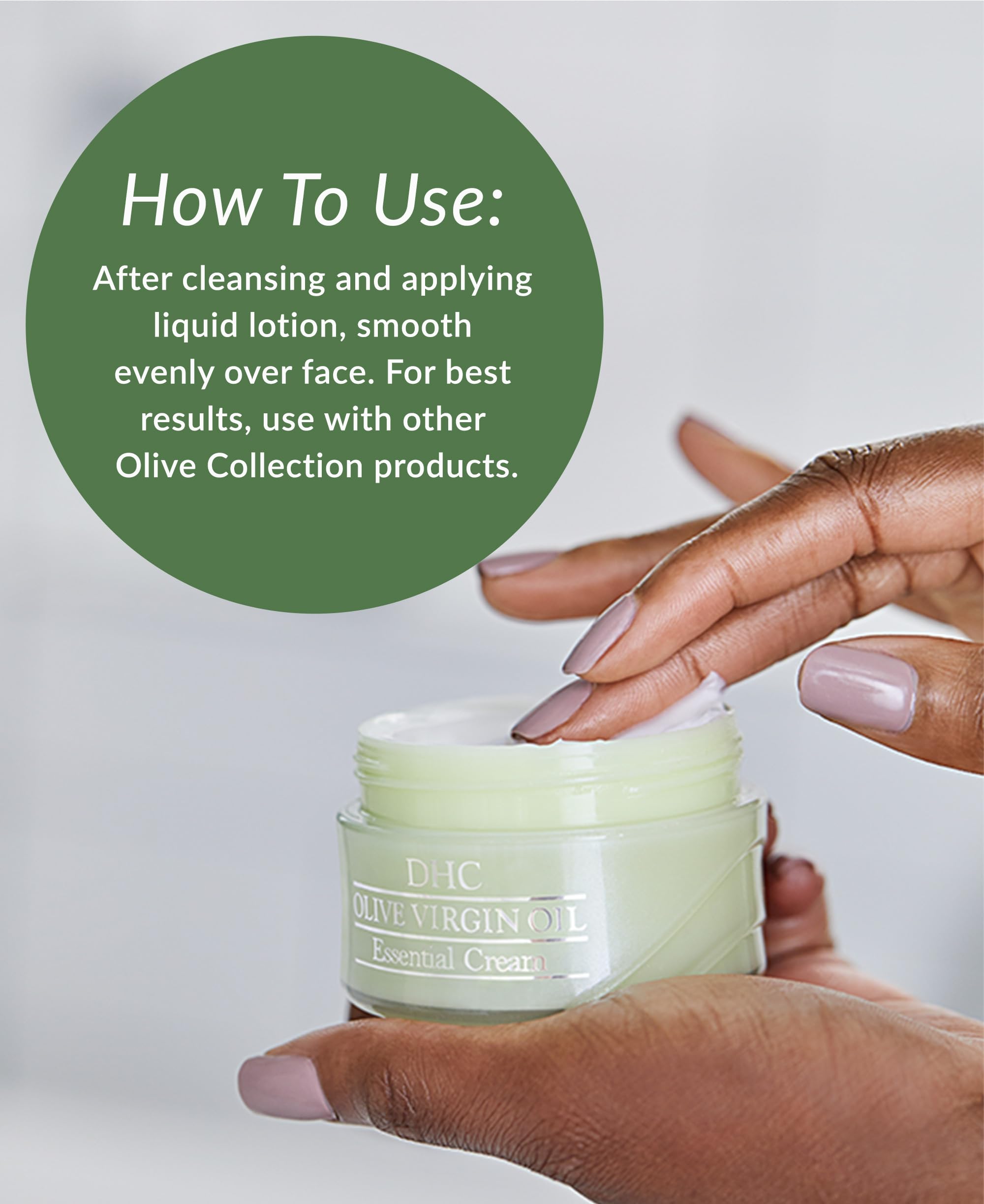 Crème DHC Olive Virgin : éclat et douceur pour une peau lumineuse.