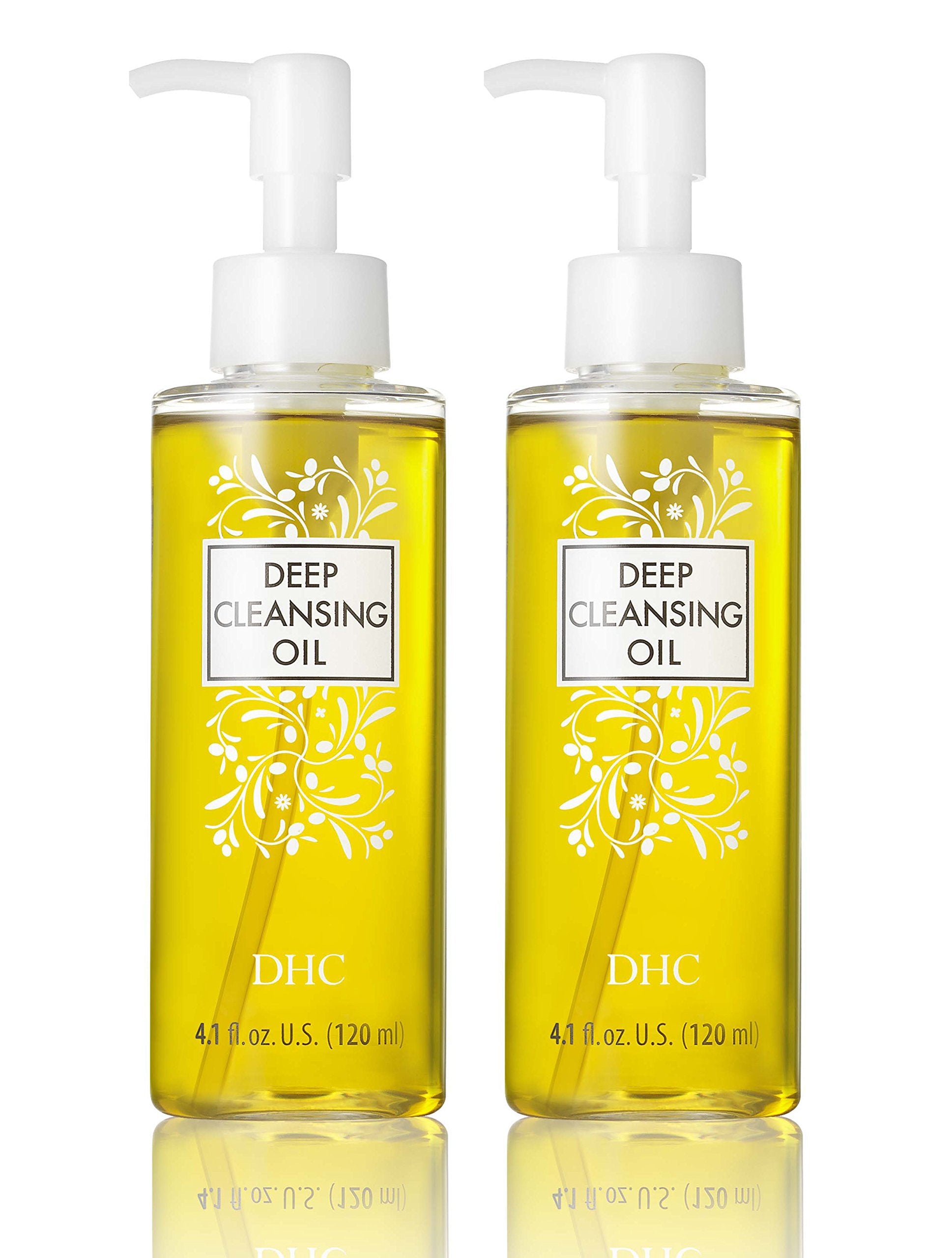Bouteille DHC huile démaquillante présente, démaquillage pratique et doux.