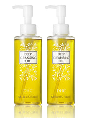 Bouteille DHC huile démaquillante présente, démaquillage pratique et doux.