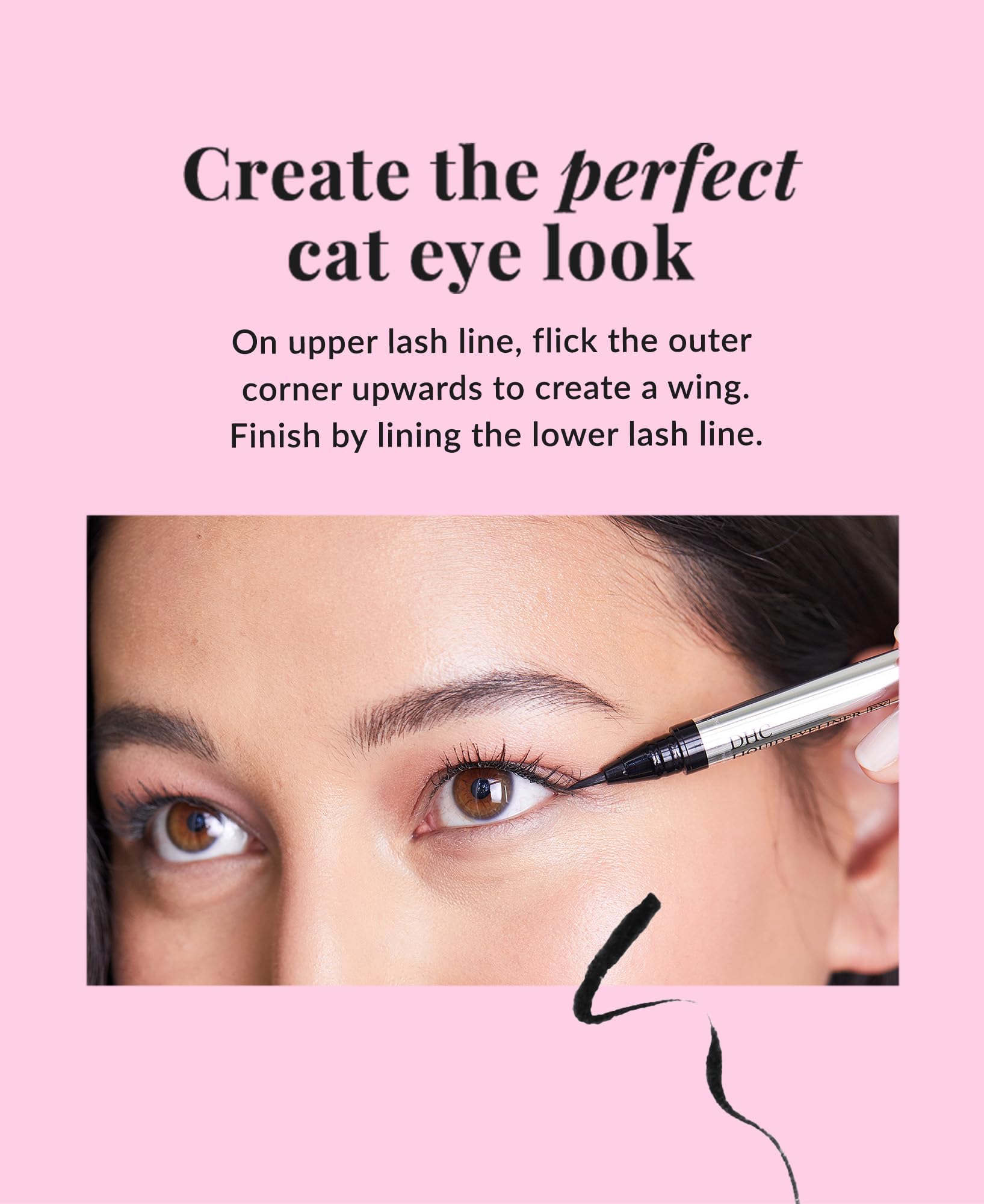 DHC Liquid Eyeliner EX ligne noire durable sans bavure