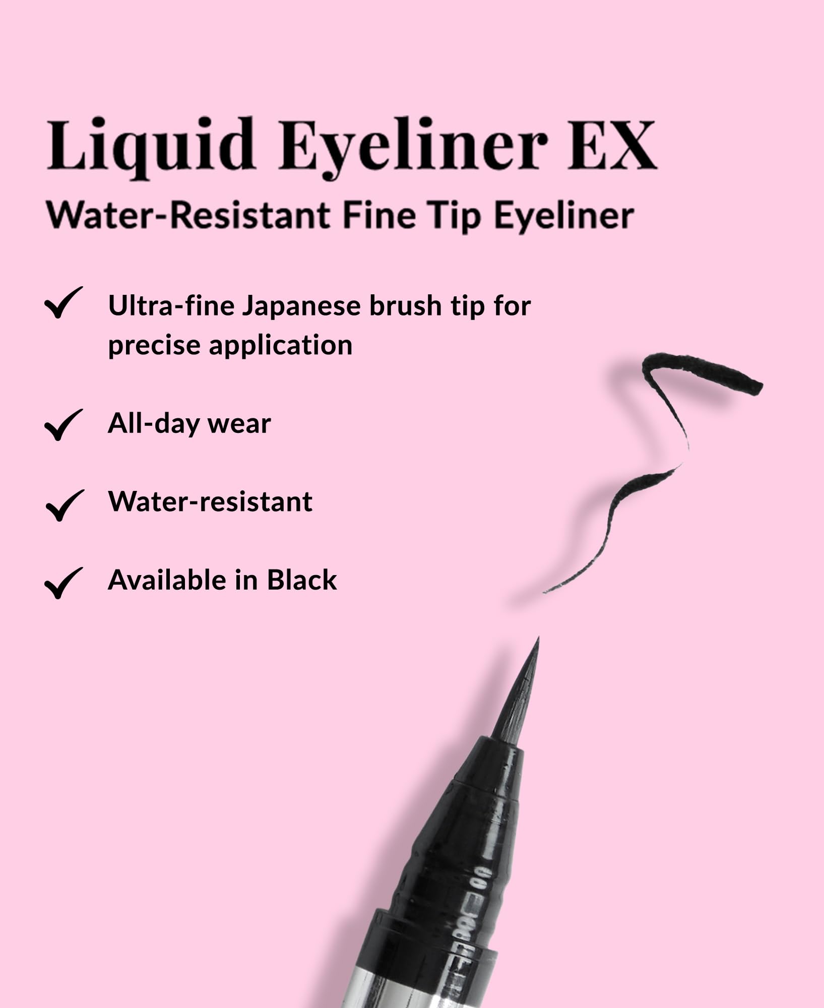 DHC Liquid Eyeliner EX pointe ultra fine pour un tracé précis au ras des cils