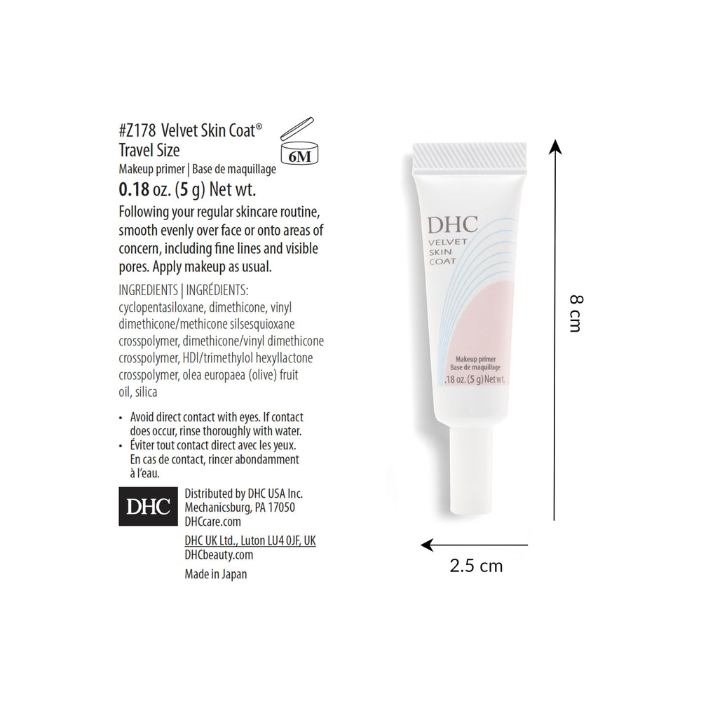 DHC Velvet Skin Coat — idéal avant le fond de teint ou seul comme matifiant.