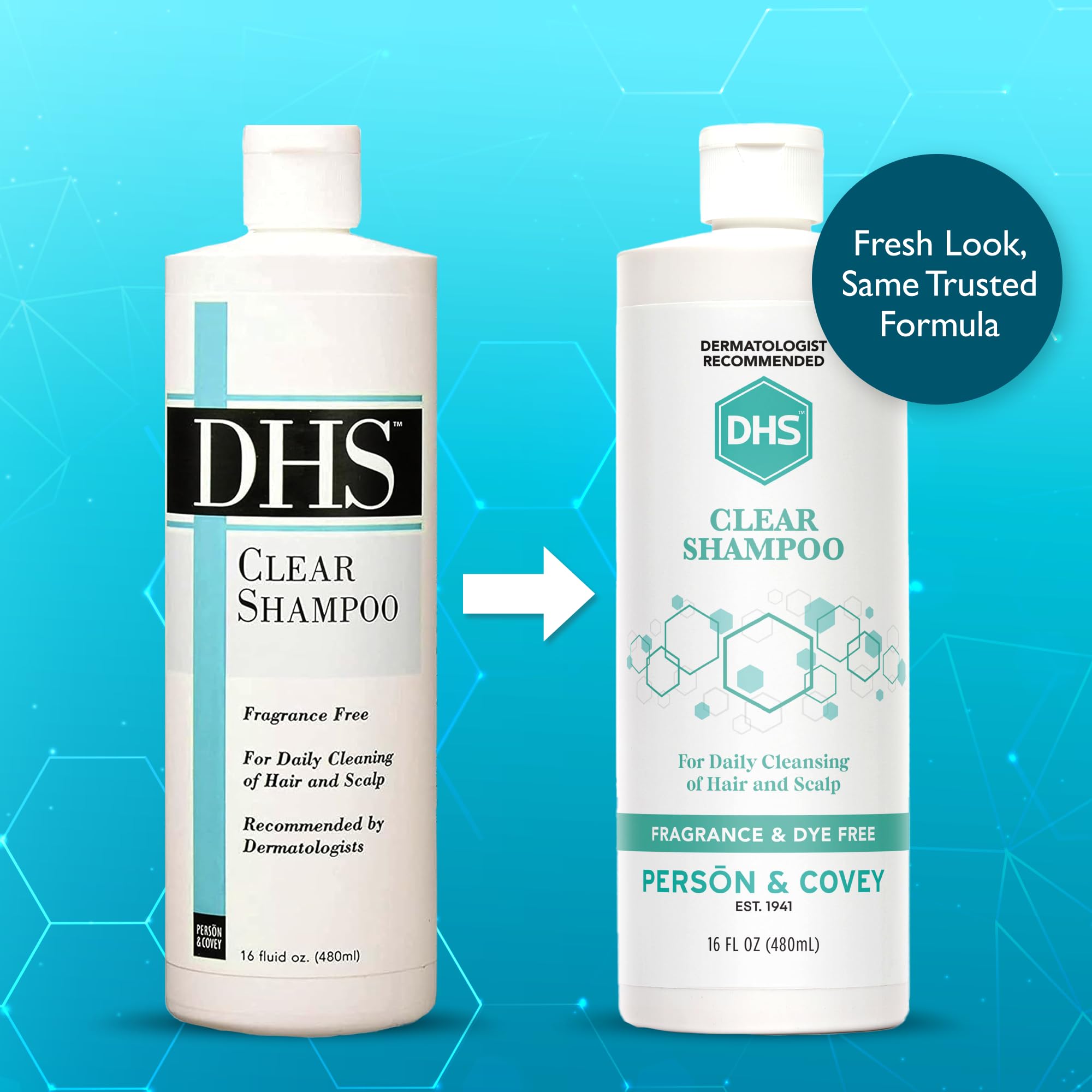 DHS Clear Shampoo sans parfum pour lavage quotidien délicat