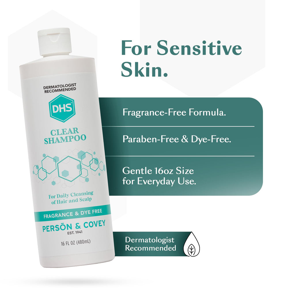 Texture légère du shampoing DHS Clear adaptée aux cuirs chevelus sensibles