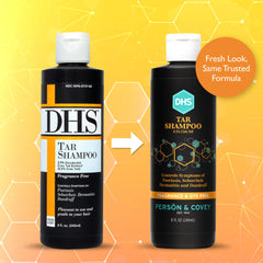 Pellicules visibles, shampoing goudron DHS peut réduire les pellicules.