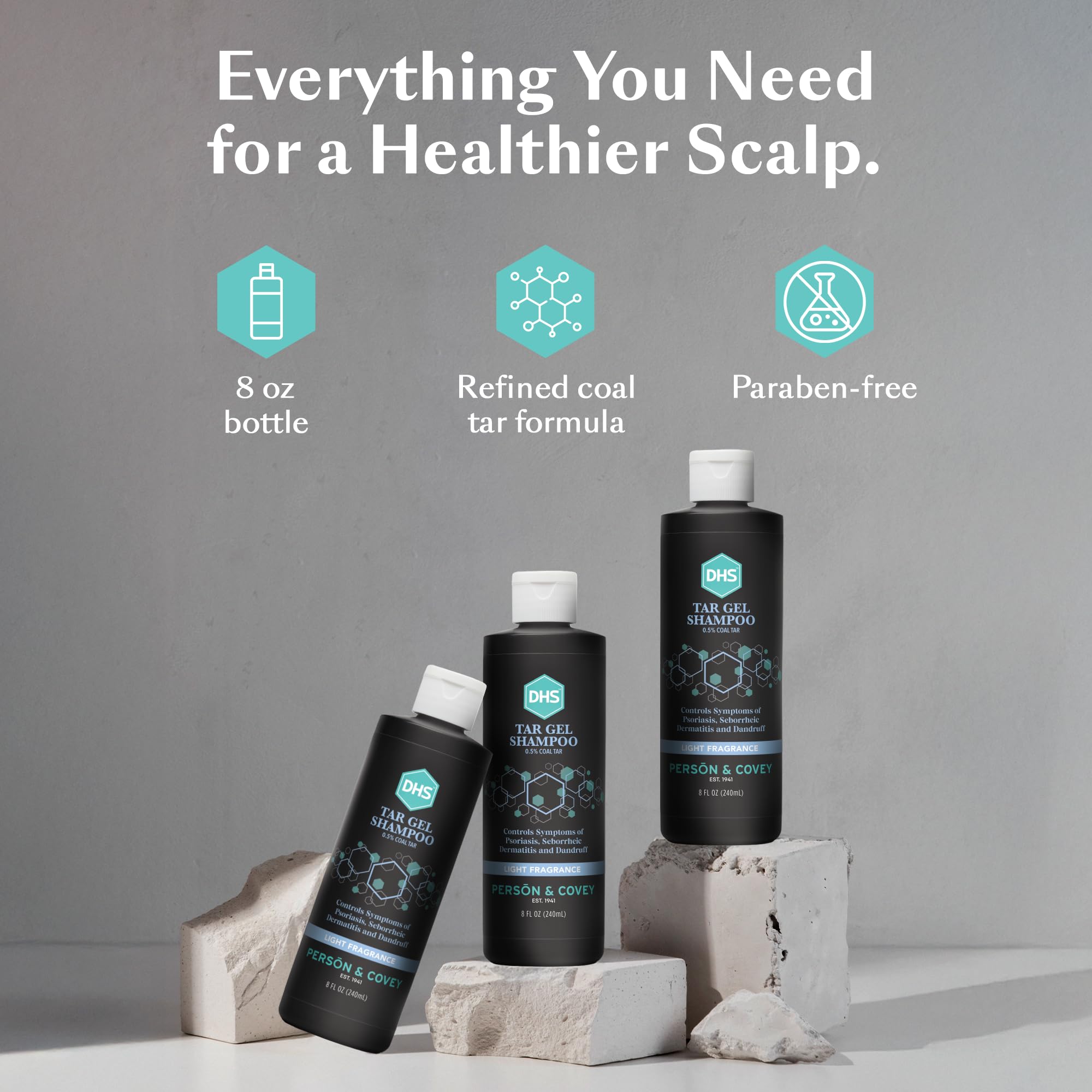 Mousse dense du Shampoing T Gel DHS prête à envelopper les cheveux.