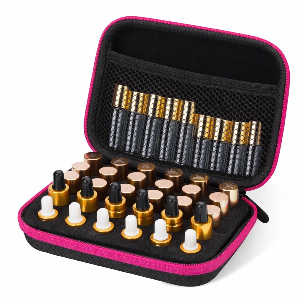 DHXYZZB Étui huiles essentielles, porte-bouteilles compact et sûr pour voyages.