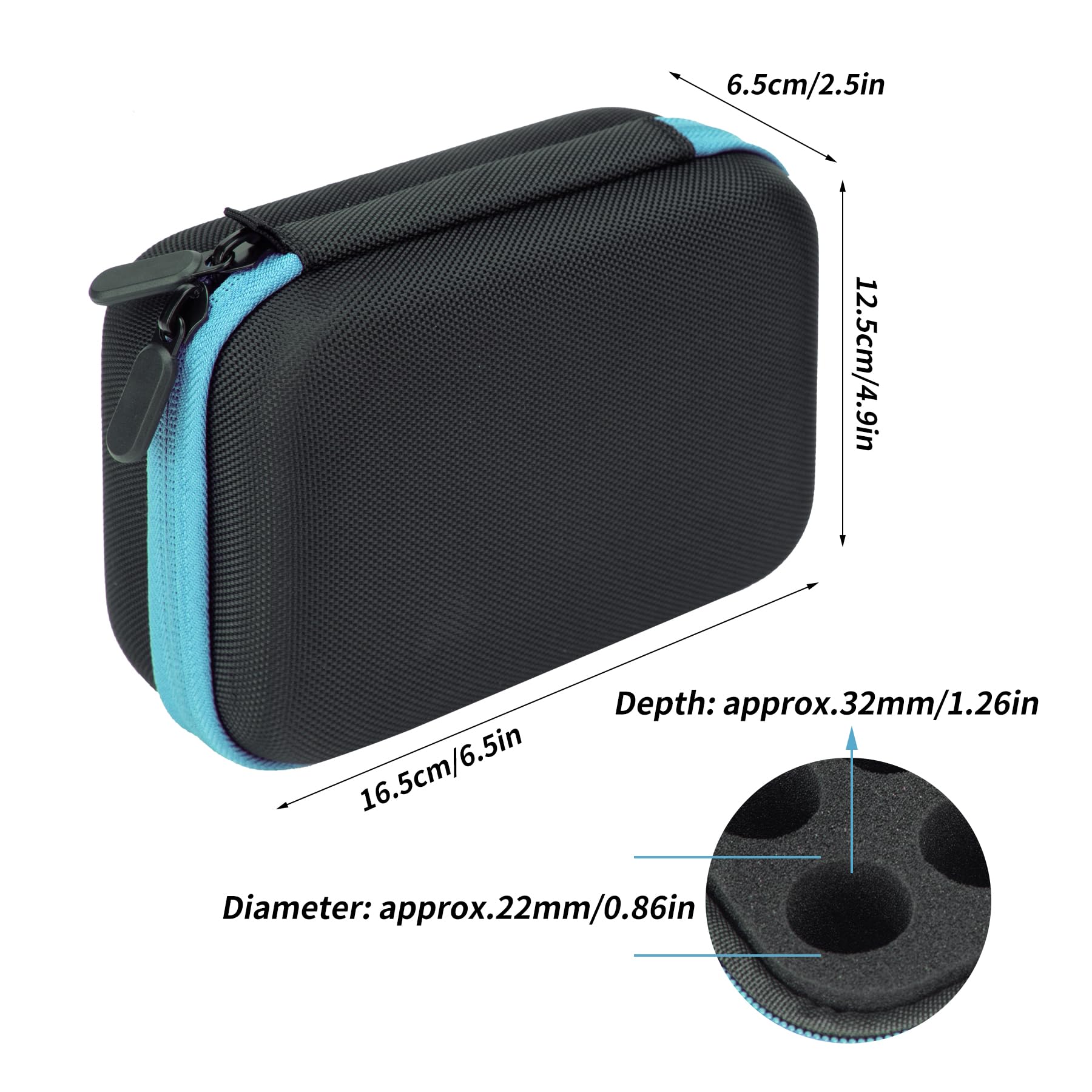 DHXYZZB fermeture éclair bleue sûre pour le transport
