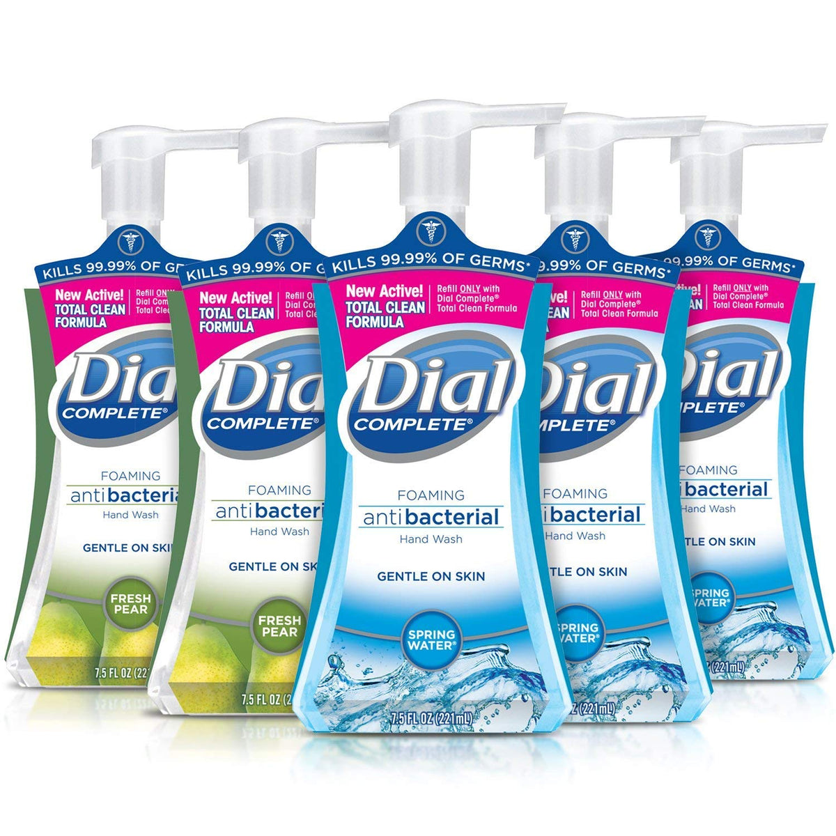 Dial Complete savon moussant antibactérien Eau Printemps, nettoie les mains en douceur