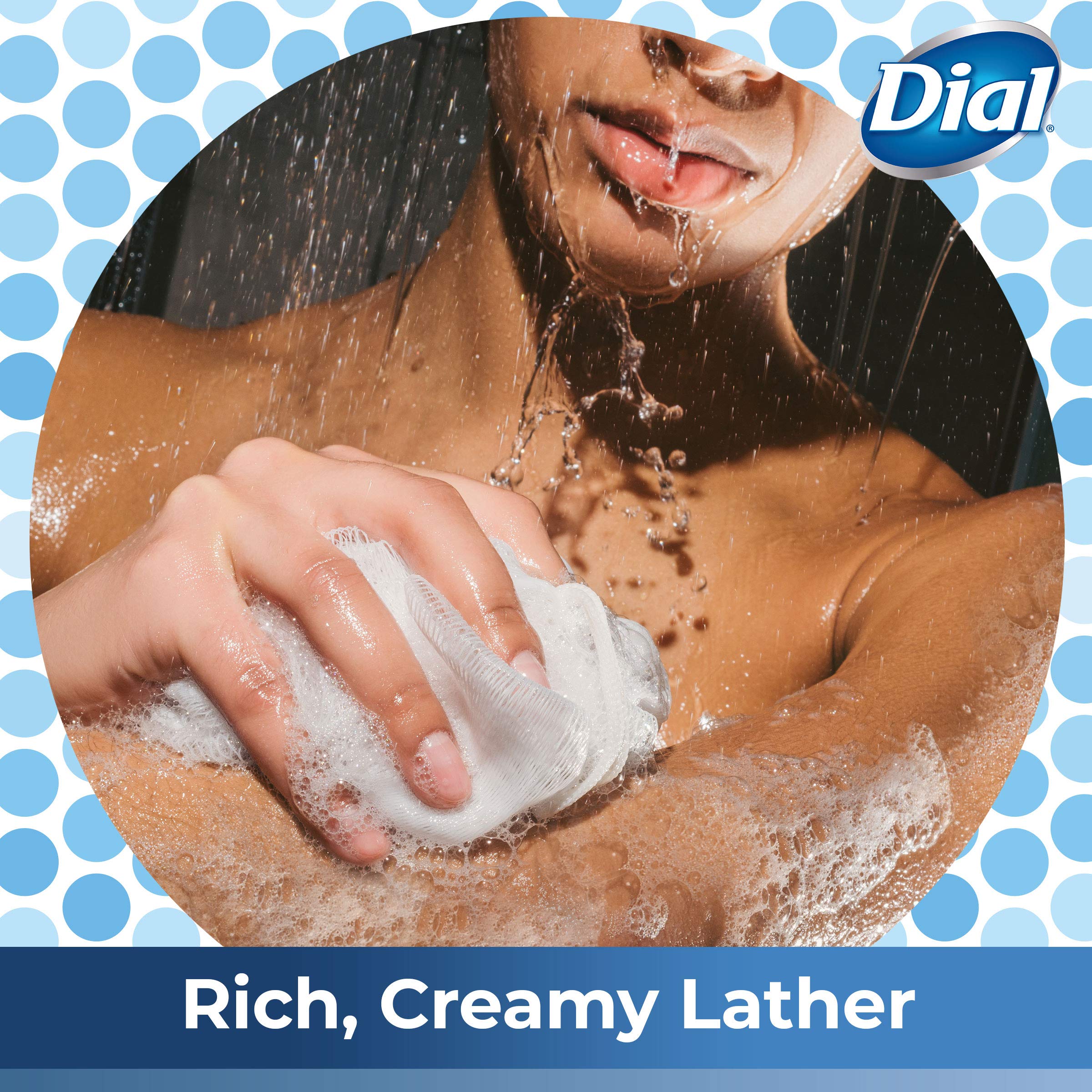 Présentation du gel-douche Dial prêt à un nettoyage quotidien efficace
