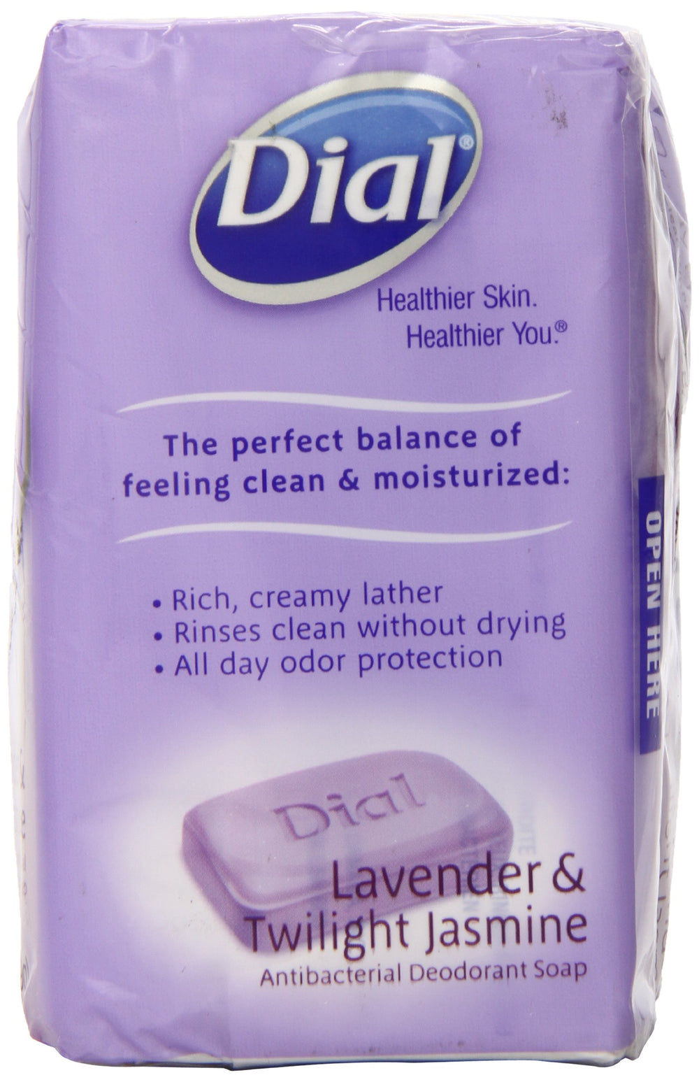 Dial savon barre Lavande Jasmin mousse onctueuse idéale pour une douche rafraîchissante.