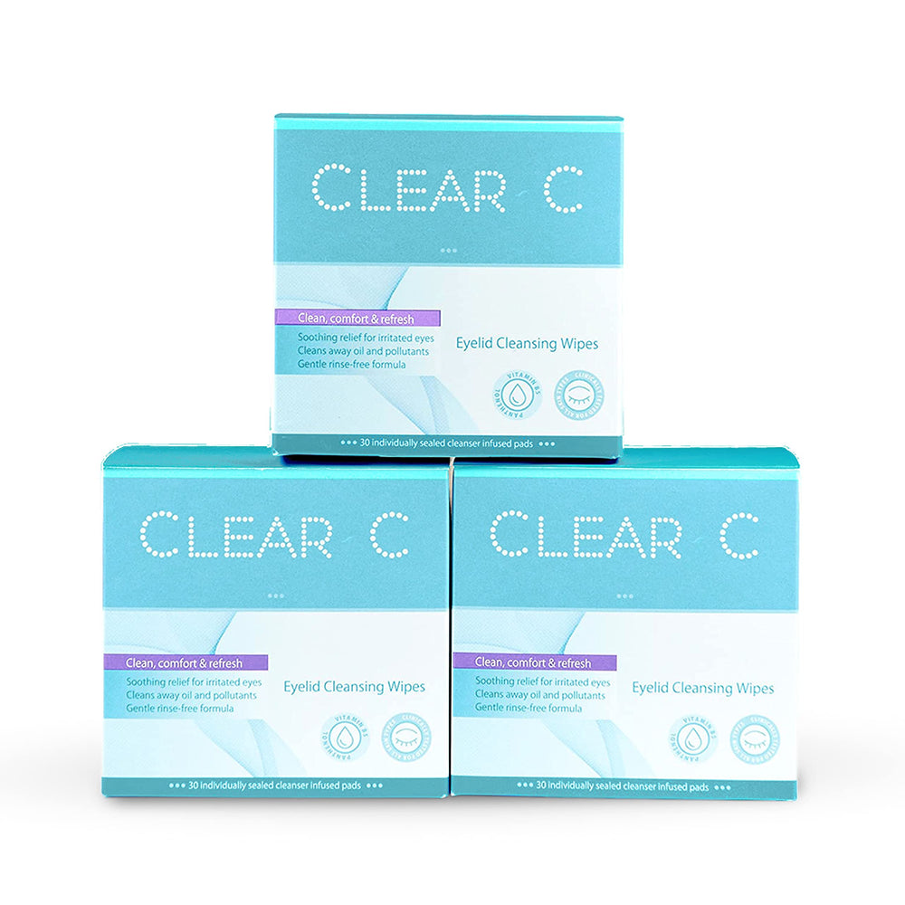 Lingettes Clear C Diamond Wipes en emballage triple-boîtes, pratique pour le voyage.