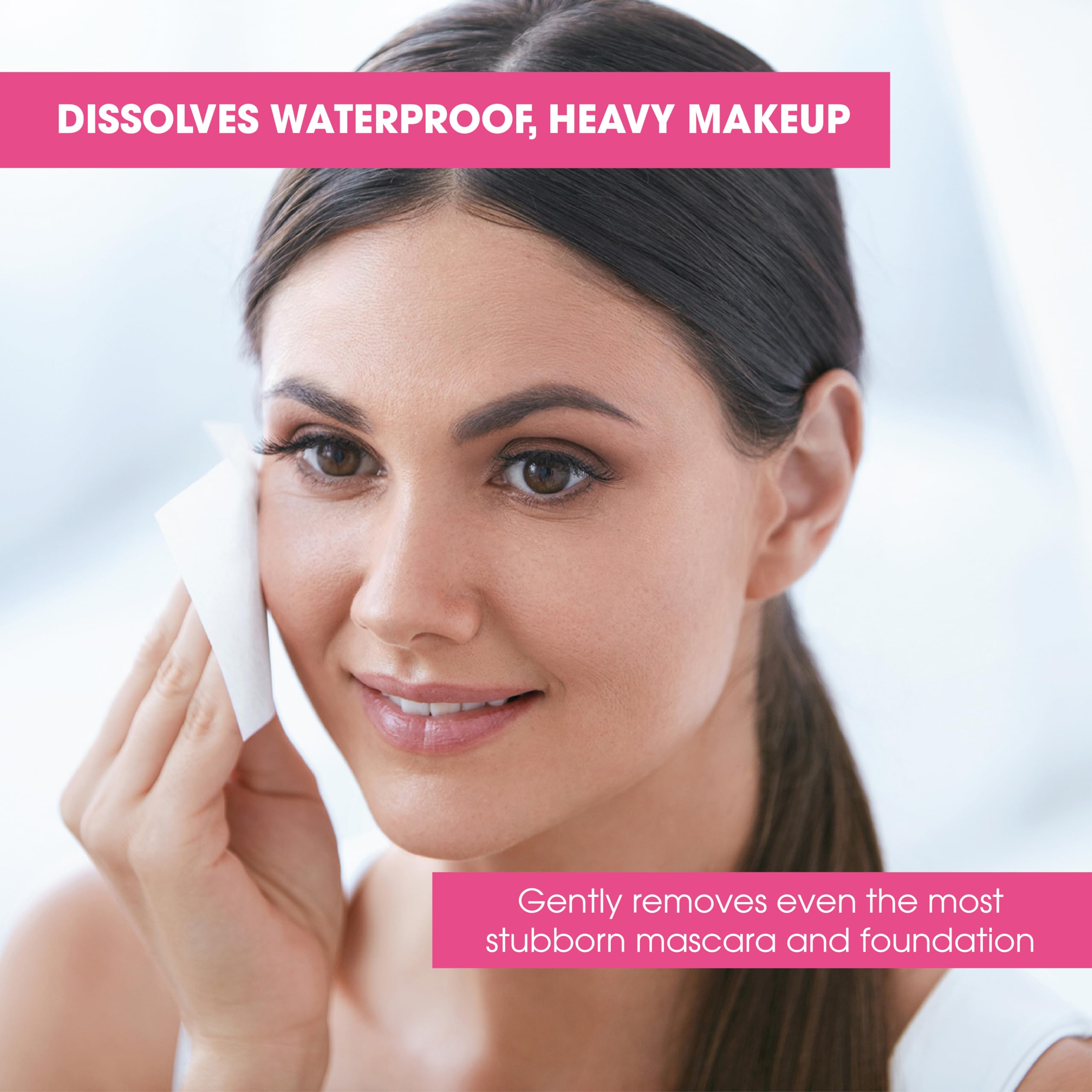 Diamond Wipes waterproof makeup remover for heavy cosmetics without drying.