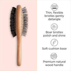 Brosse Diane 2-en-1 lissage poli avec brins renforcés nylon