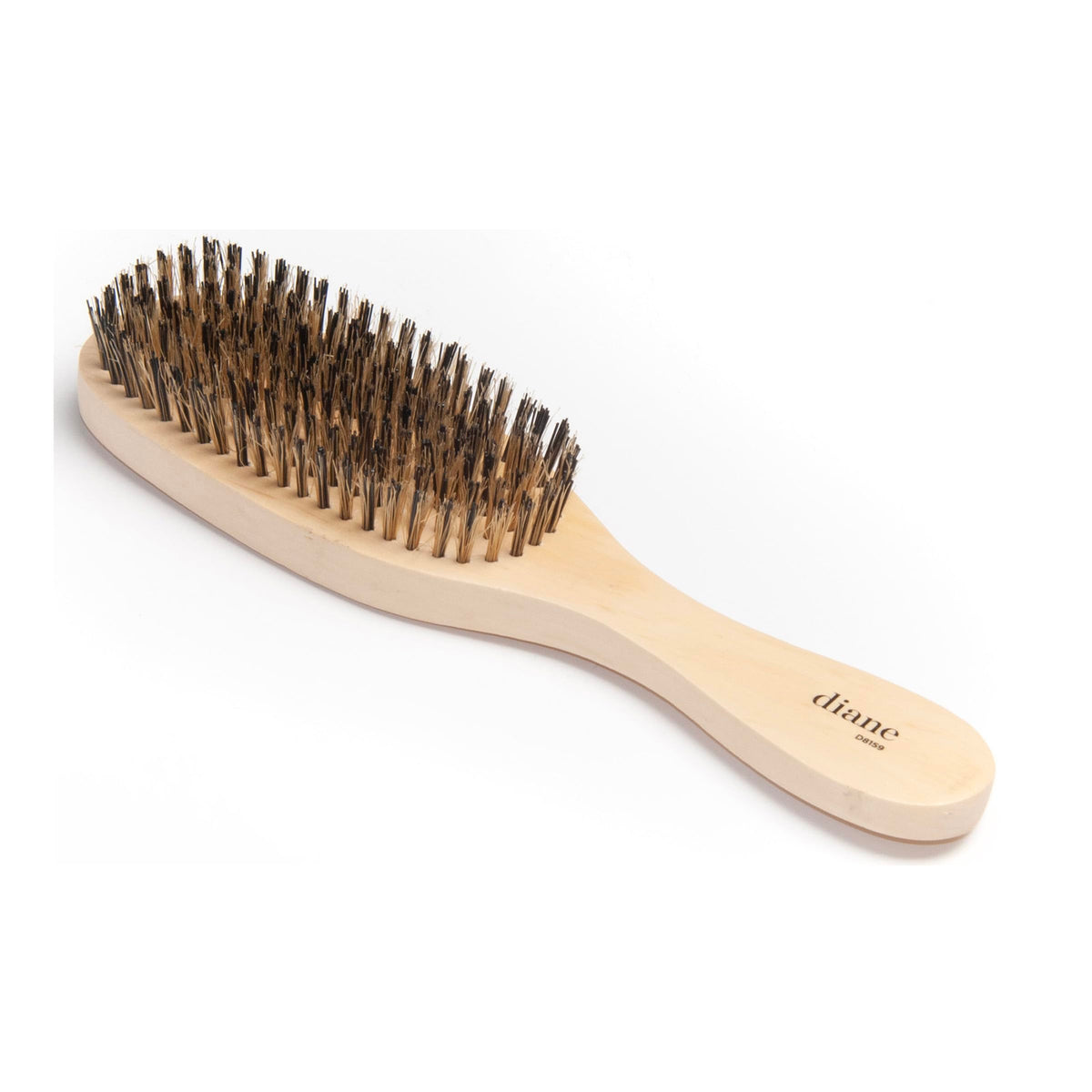 Brosse Diane avec poils de sanglier renforcés, pénétration efficace sur cheveux épais et brillance.