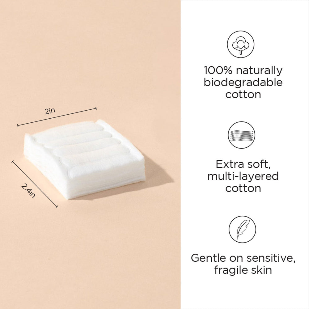 Carrés Diane en coton pour démaquillage visage et yeux avec douceur.