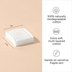 Carrés Diane en coton pour démaquillage visage et yeux avec douceur.