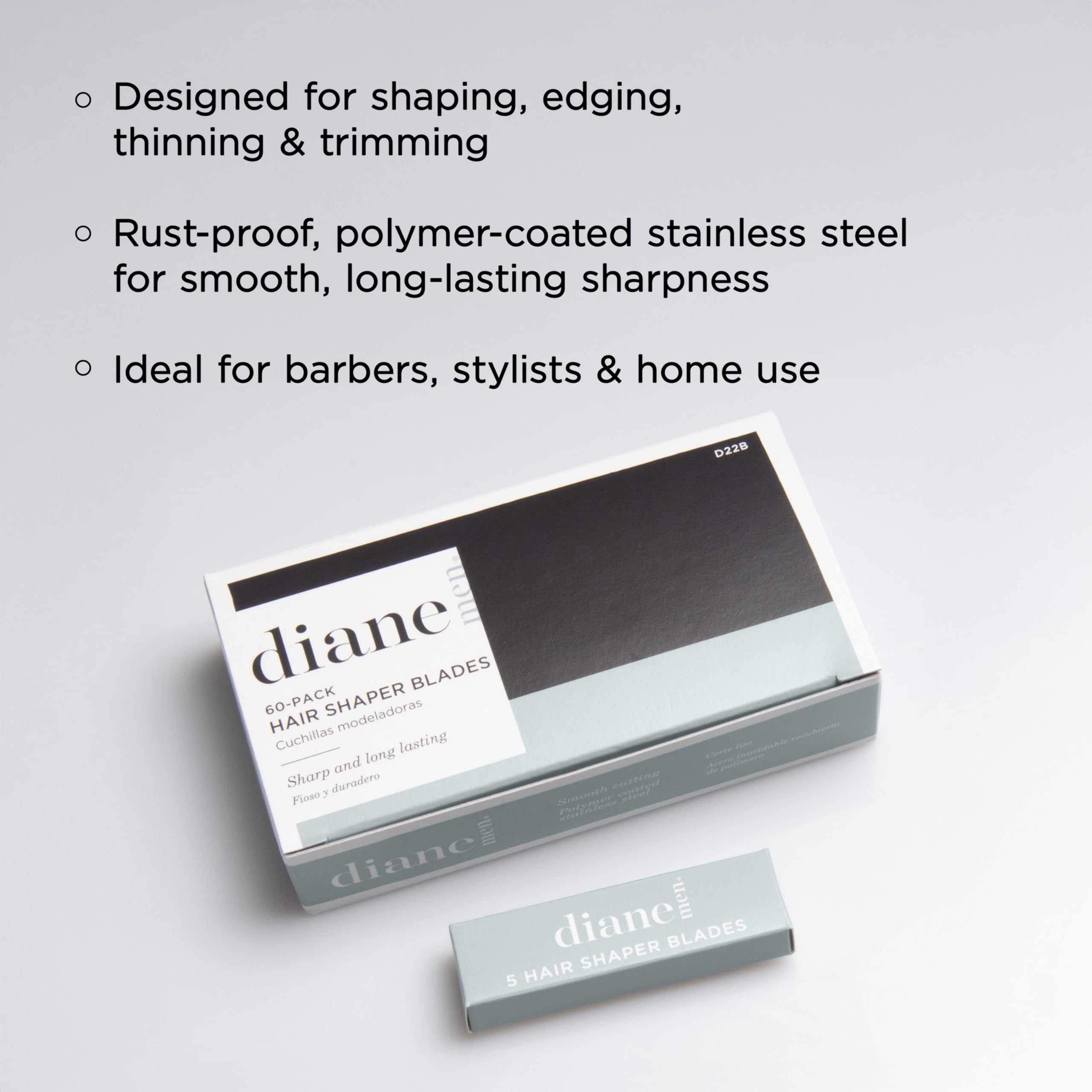 Lames Diane taillage capillaire douces — confort d’usage pour couches et texture naturelle.