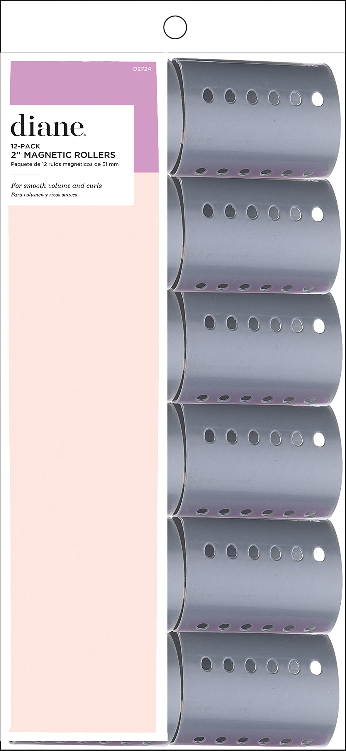 Rouleaux magnétiques Diane 2 pouces pour boucles volumineuses et durables