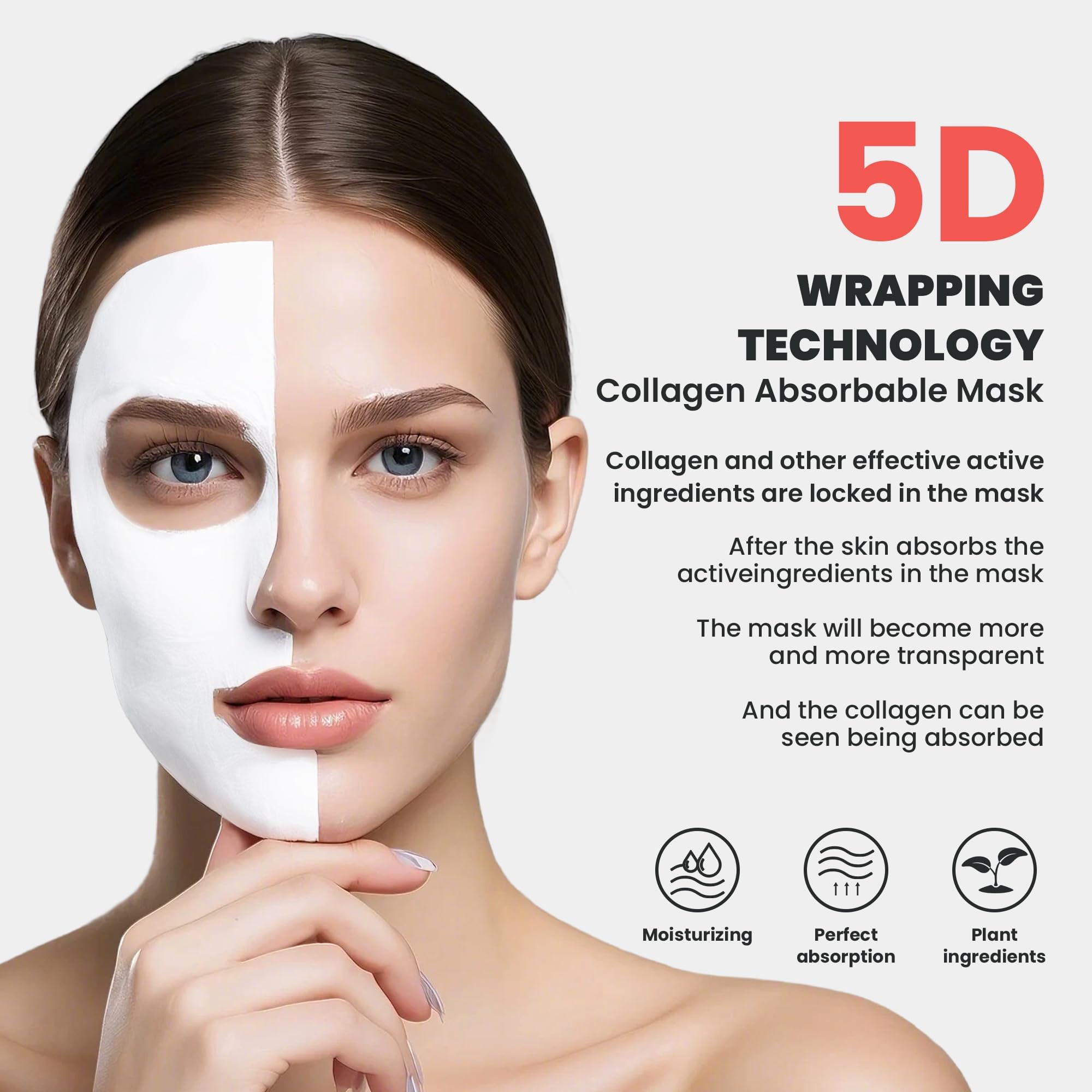 Texture hydrogel légère du masque Dianzan prête à l’emploi.