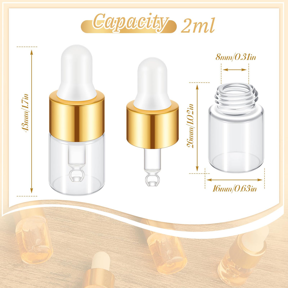 Flacon clair Didaey mini-verre avec goutteur, visualisation facile du contenu.