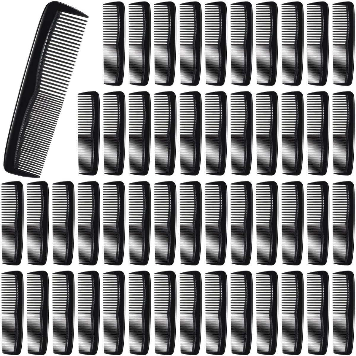 Peigne Didaey poche noir 50 pièces, pratique en déplacement pour cheveux et barbe.