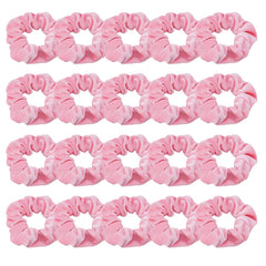 Didder élastiques velours rose, ensemble de 20, maintien doux pour cheveux sensibles.
