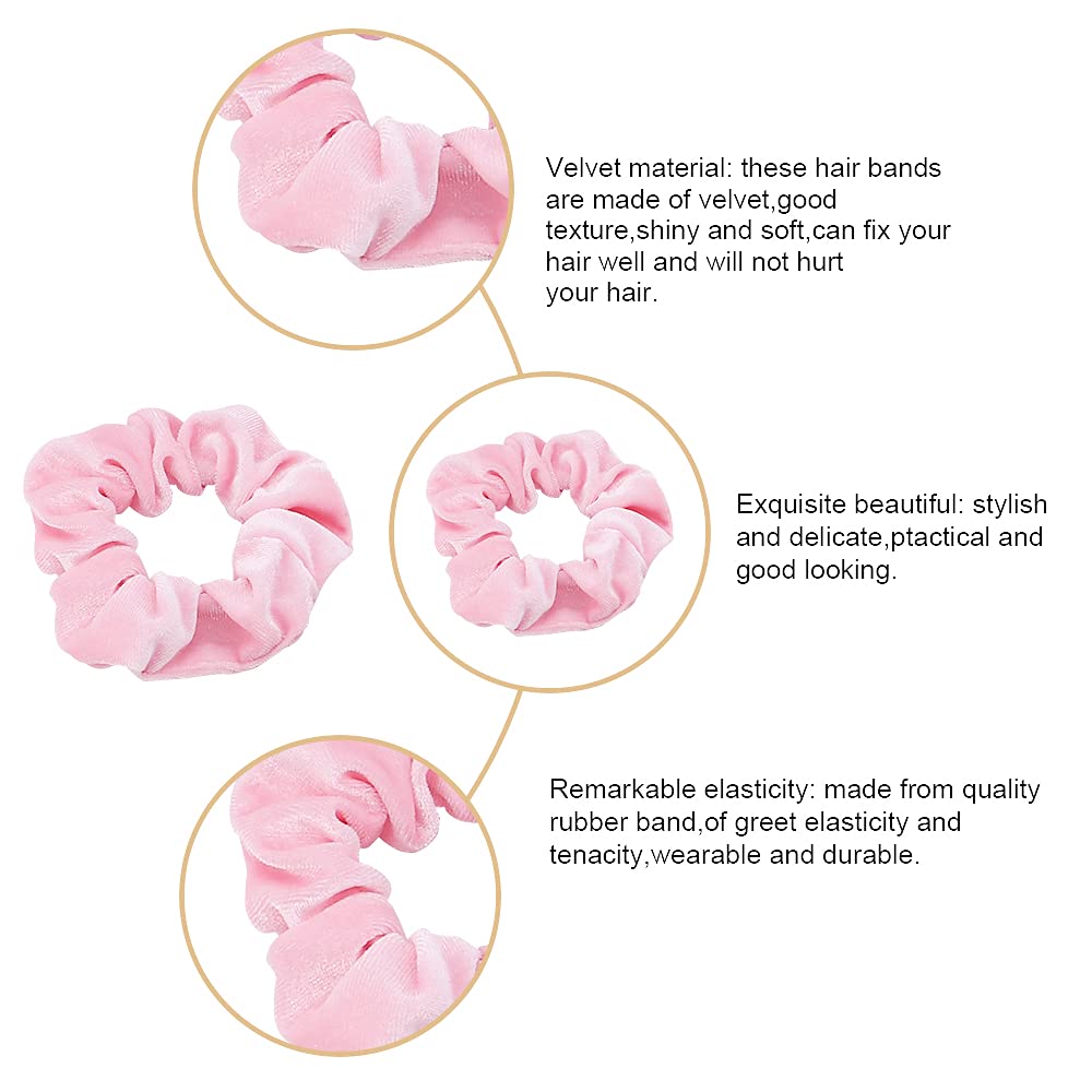 Didder élastiques velours rose, lot pratique pour partager ou offrir.