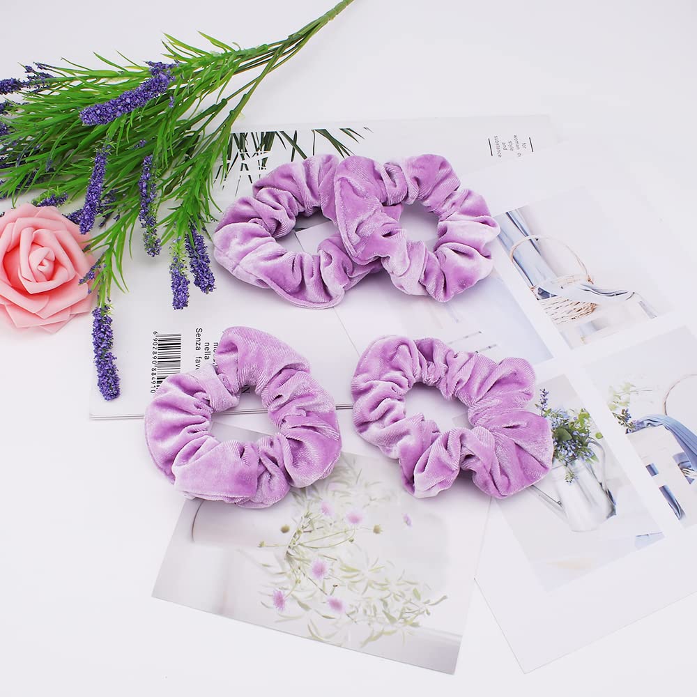 Didder scrunchies velours clair idéal pour sport et yoga sans glisser