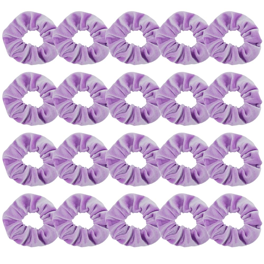 Didder scrunchies velours clair ensemble 20 pièces pour une coiffure rapide et douce