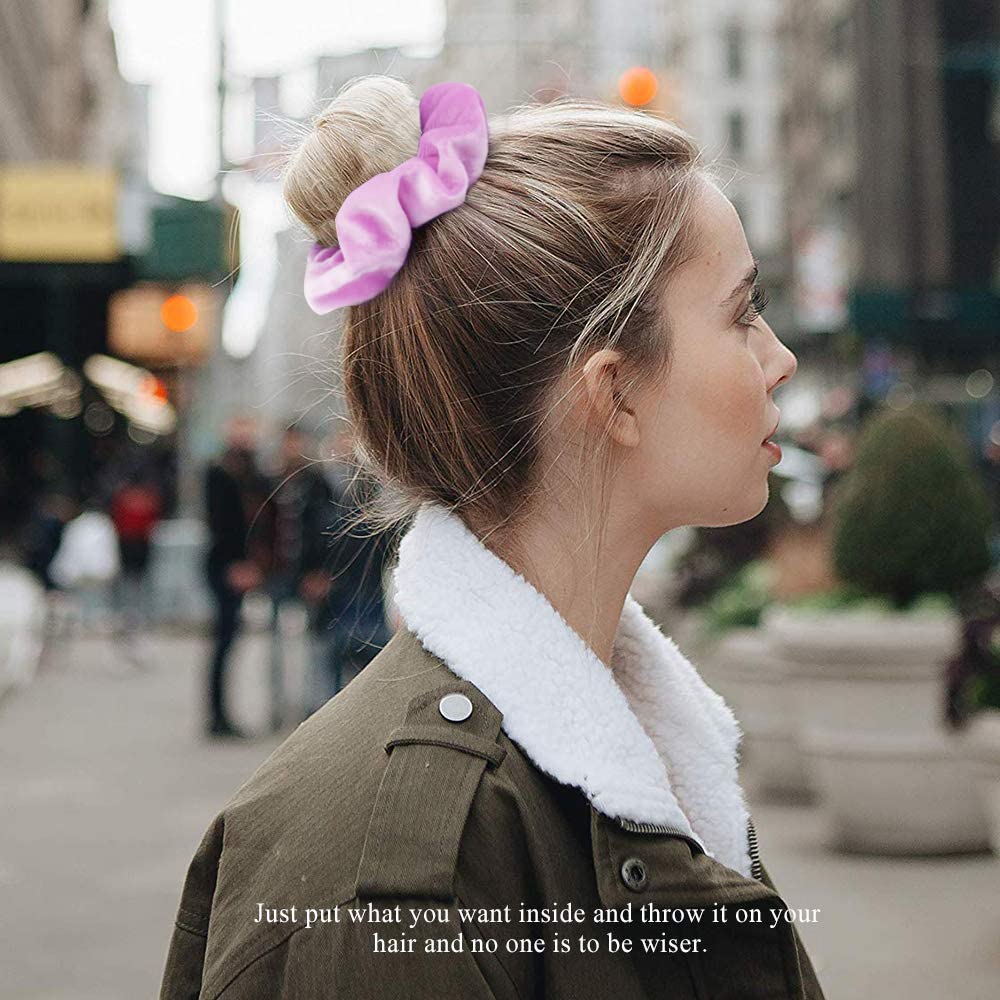 Didder scrunchies velours clair maintien doux pour cheveux fins sans tirailement